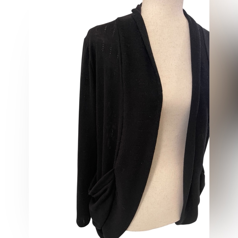 Vintage y2k wet seal black lace cardigan Whimsigoth Fairygrunge Med Large USA - Picture 4 of 8